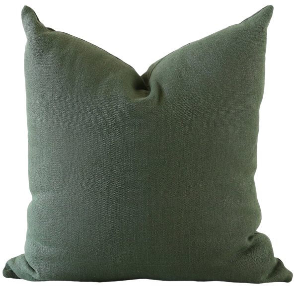 Cloud Soft Throw Pillow Cover SQ - Olive and Linen