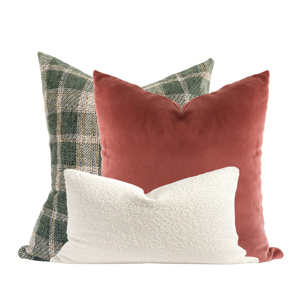 Green plaid pillow best sale