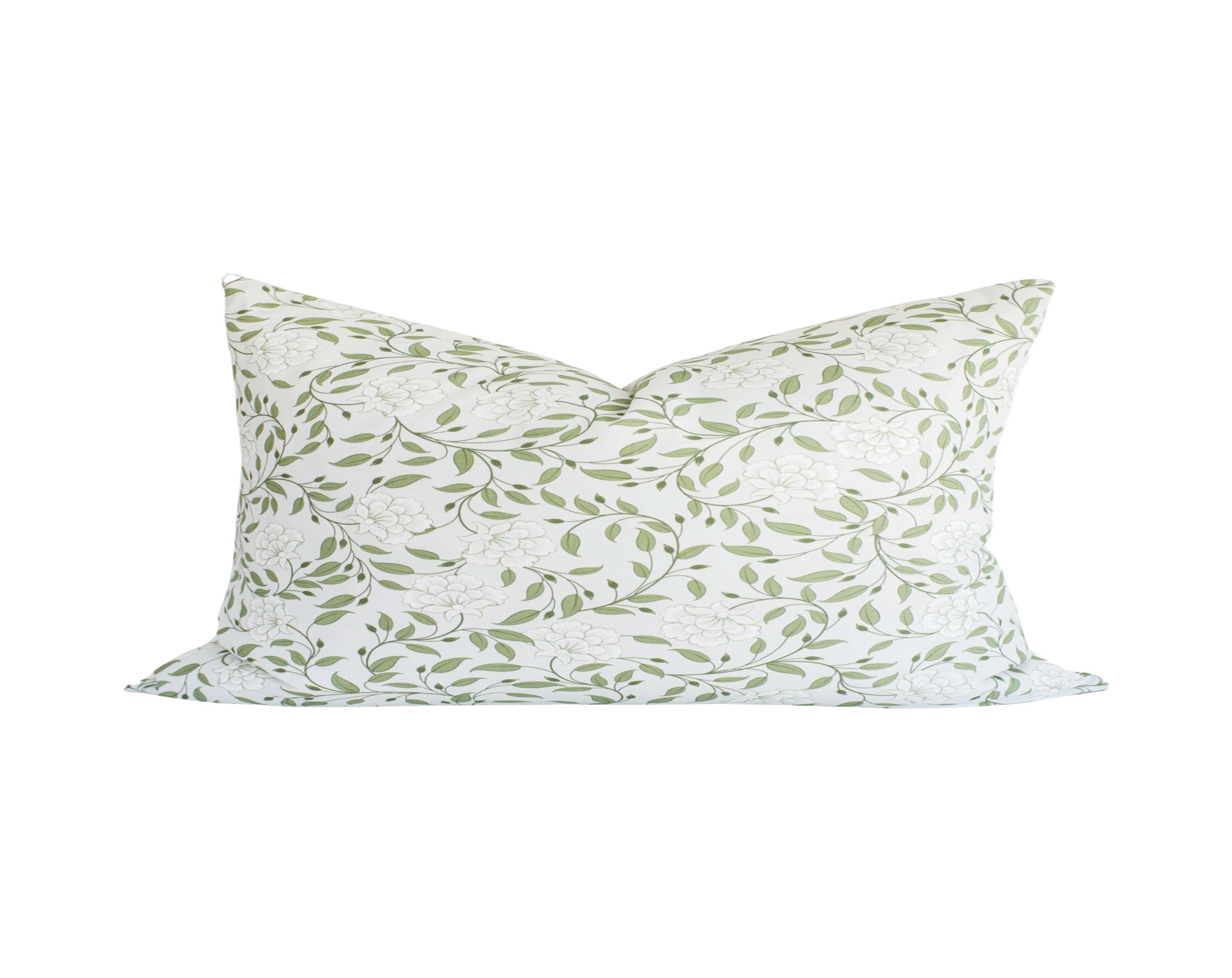 Green Floral Throw Pillow White and Green Abstract Pillows Floral Print Throw Pillow Laurel and Blush