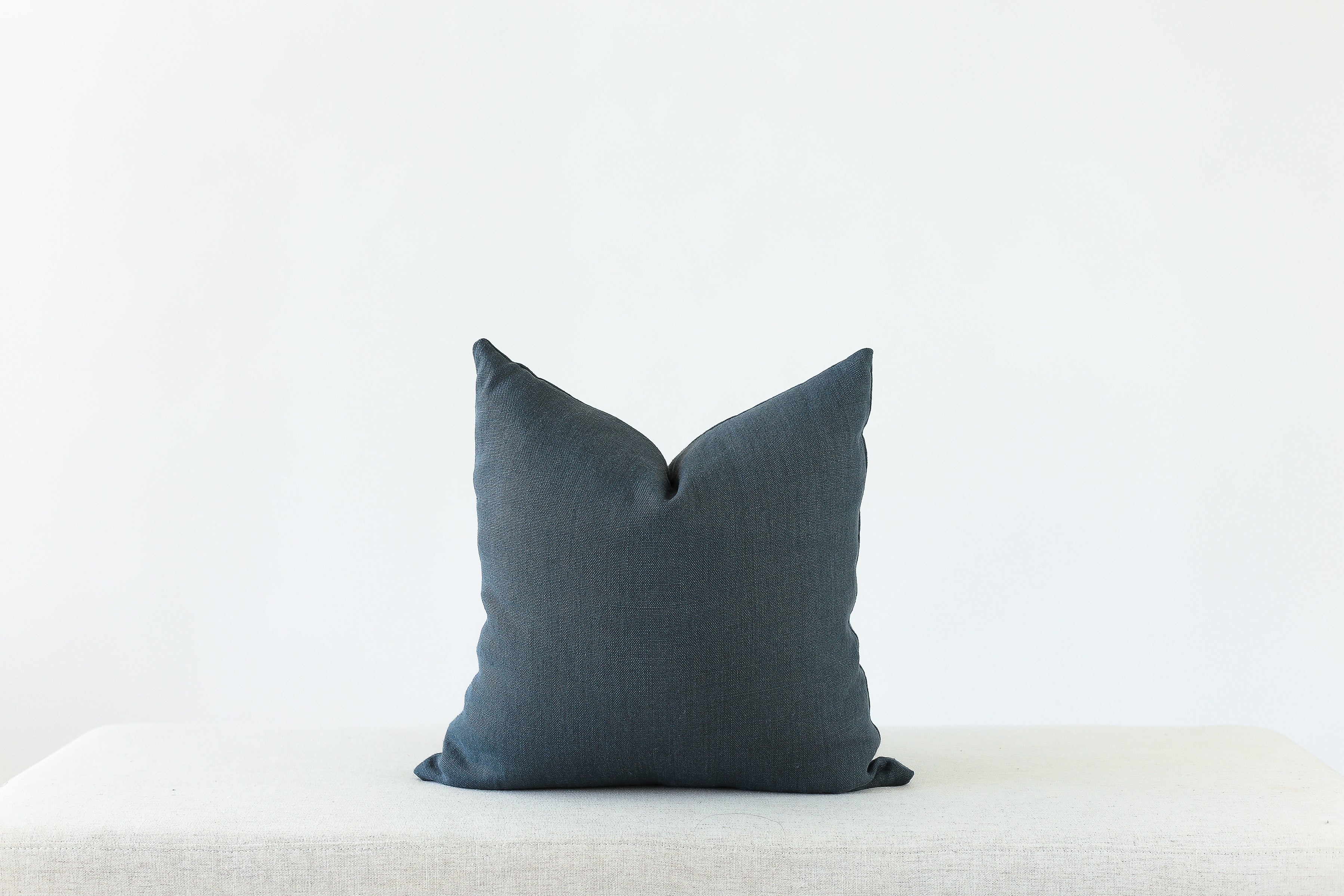 Raw Edge Navy Blue Throw Pillow Cover – Hallstrom Home