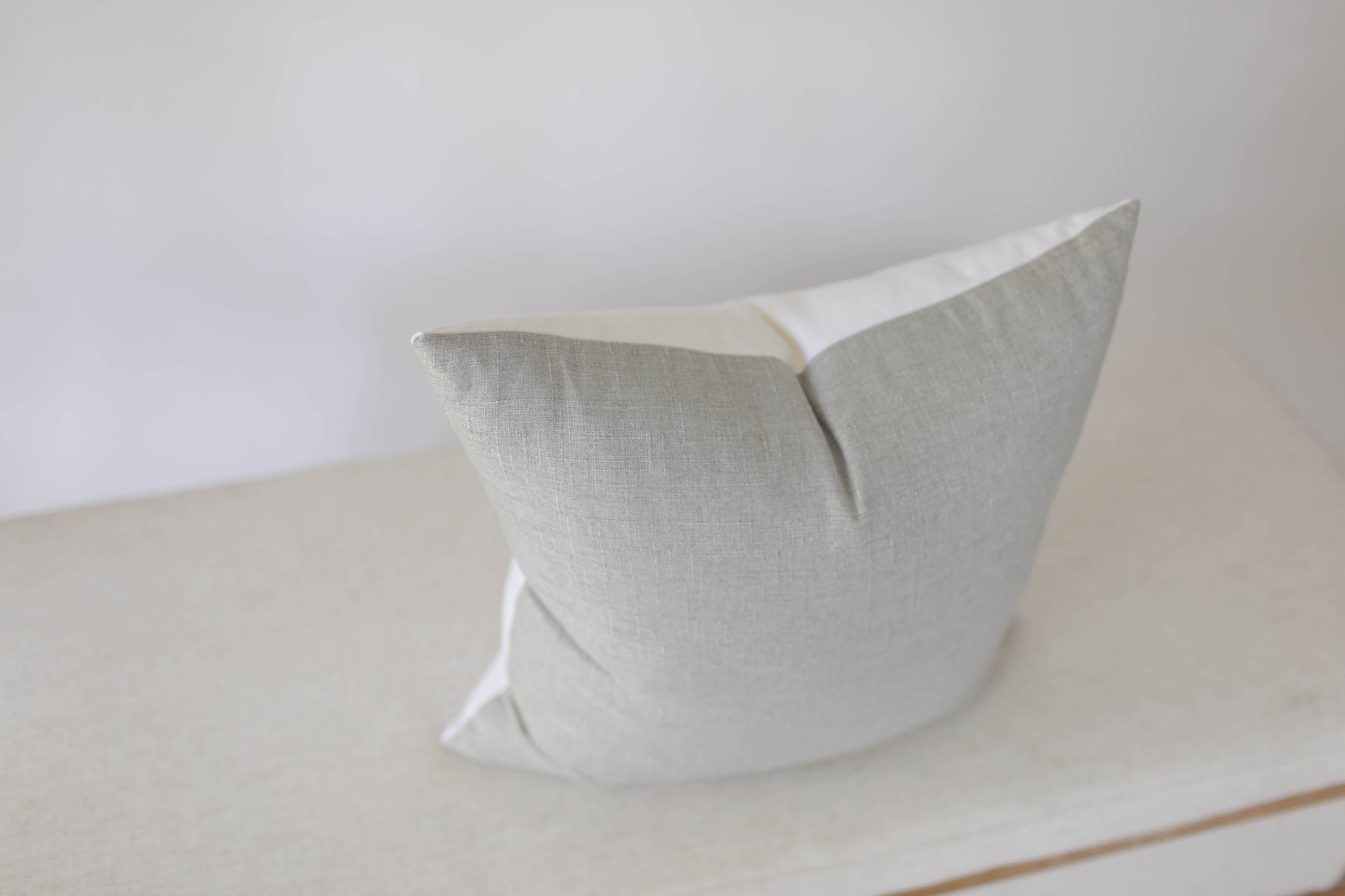 Grey linen pillow online cover