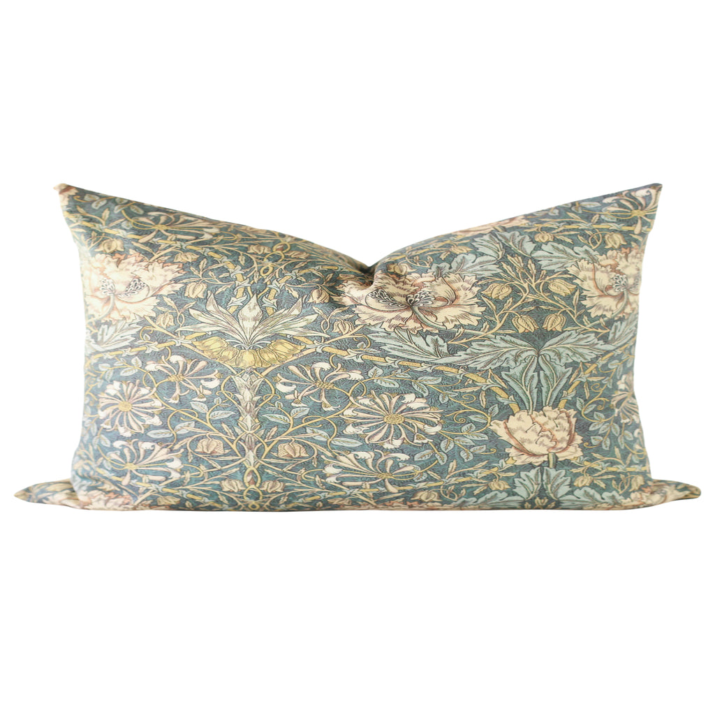 Blue Green Pillow Covers Floral Throw Pillows Designer Pillows Laurel and Blush