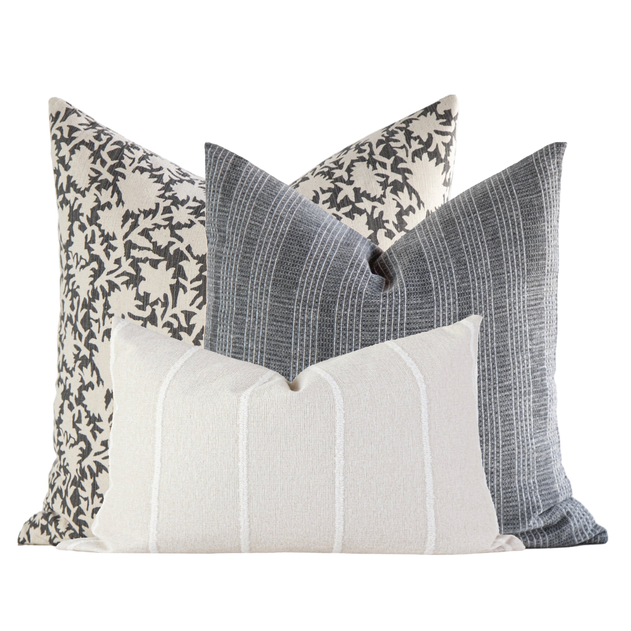 Black white gray discount pillows