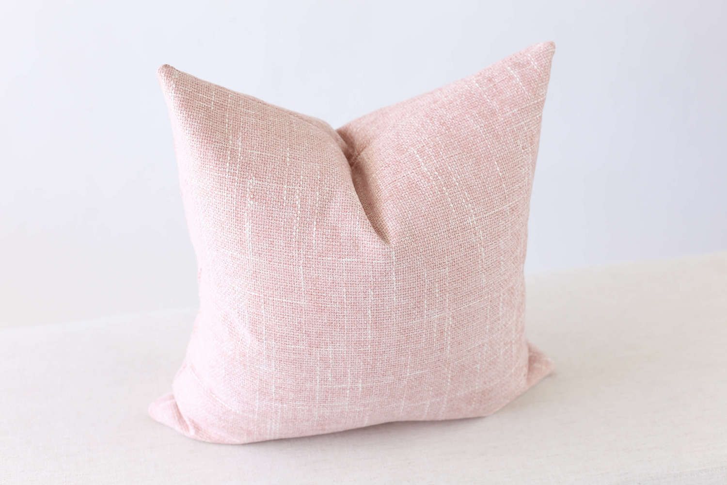 Solid Plain Pink Throw Pillow